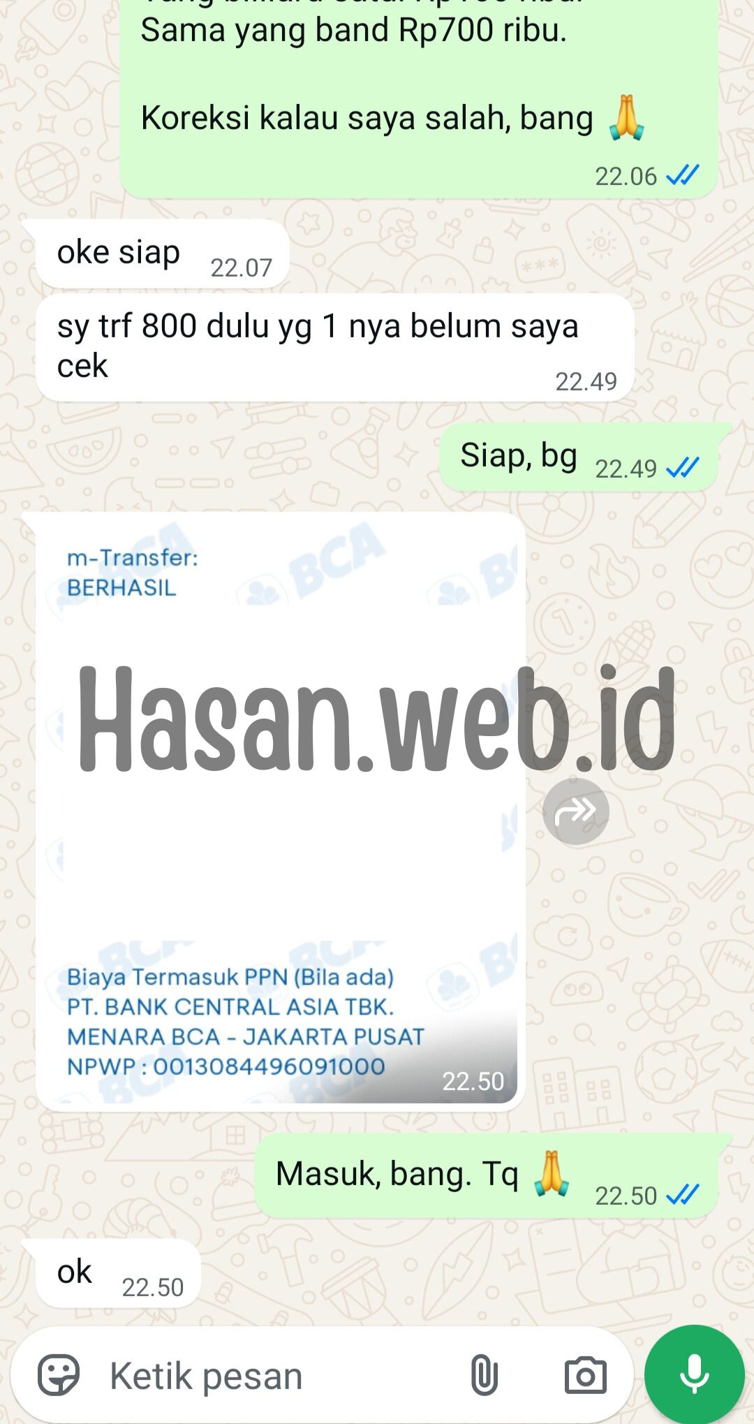 Testimoni Klien & Bukti Transaksi