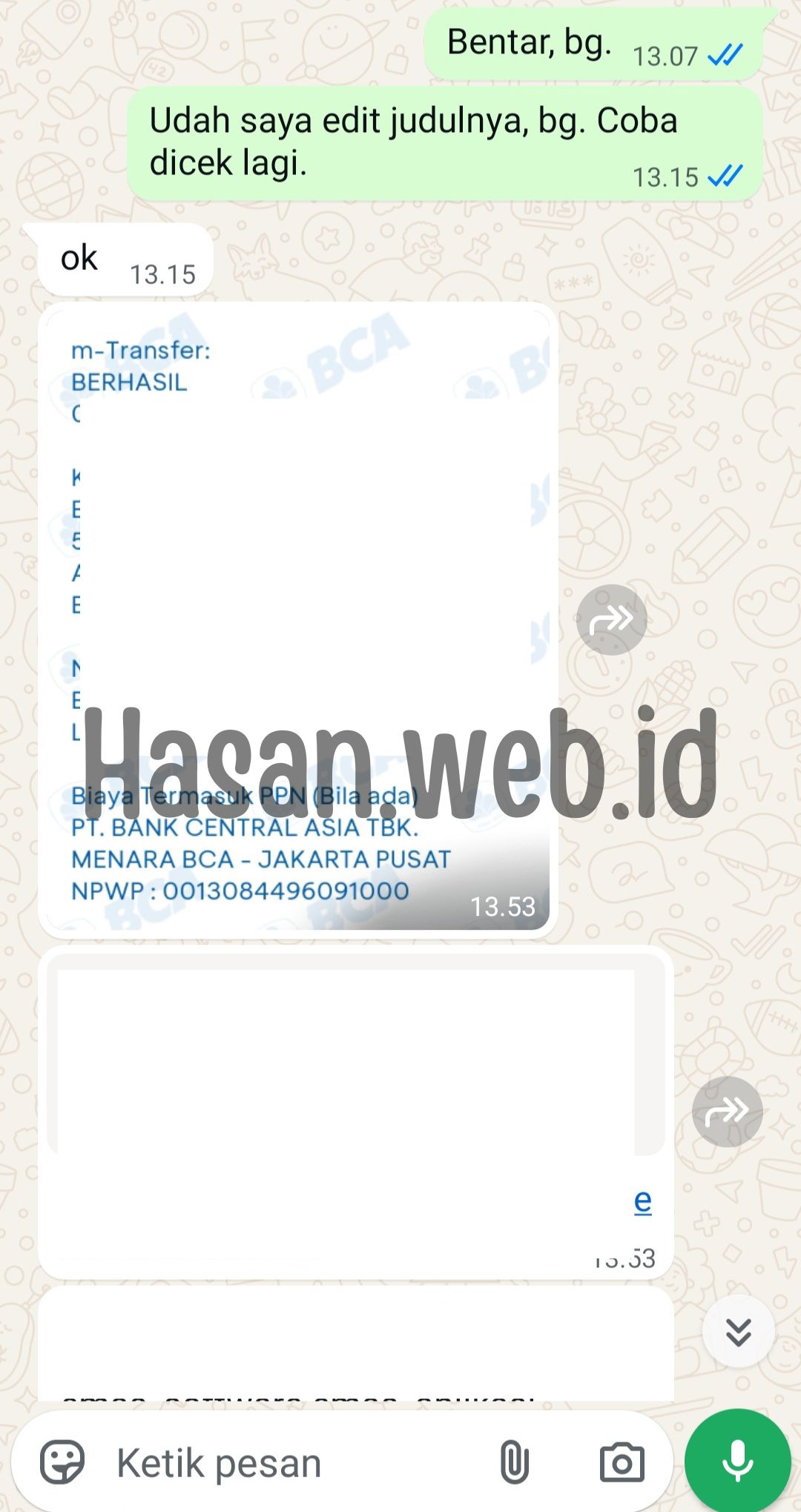 Testimoni Klien & Bukti Transaksi