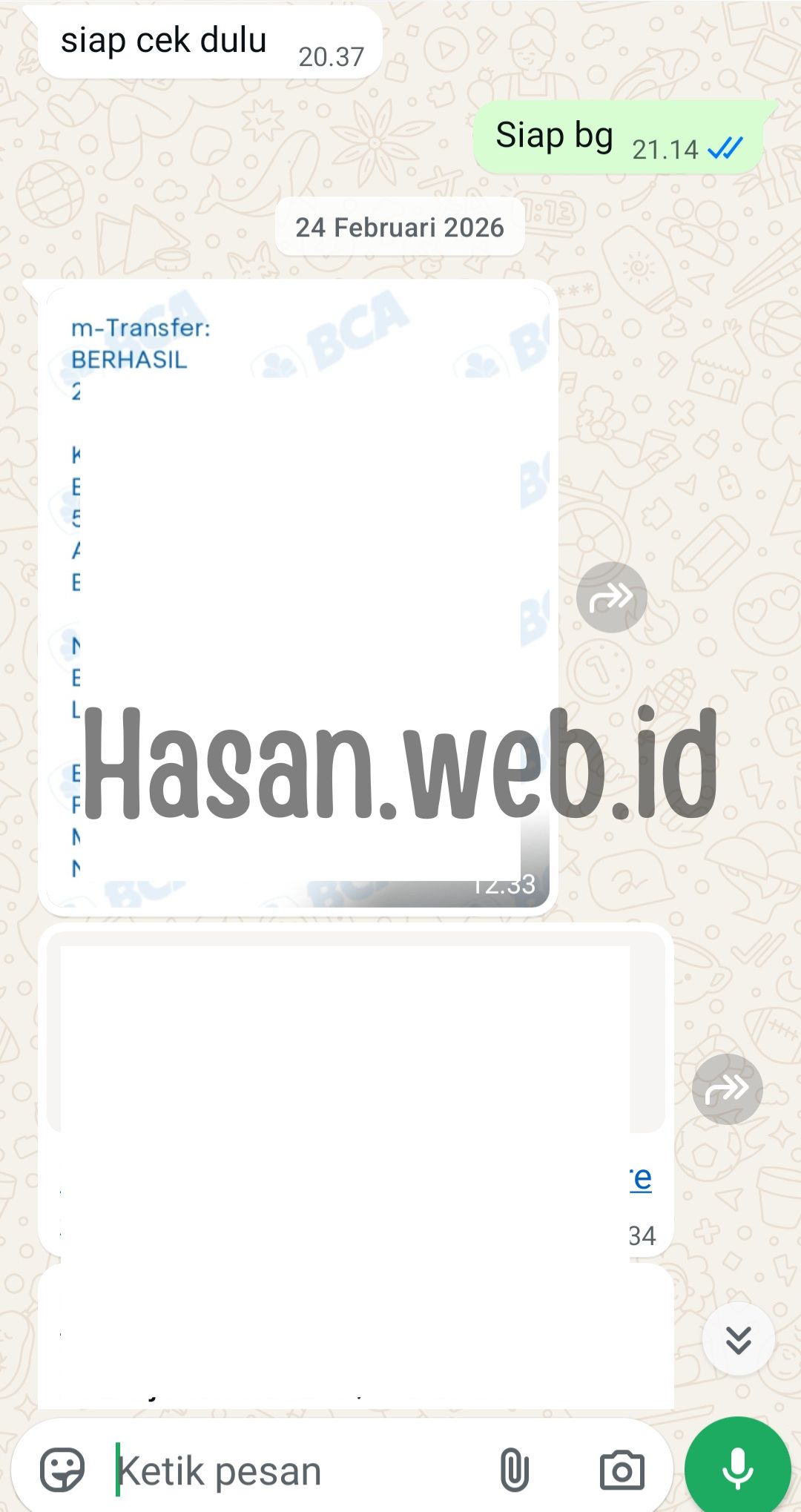 Testimoni Klien & Bukti Transaksi